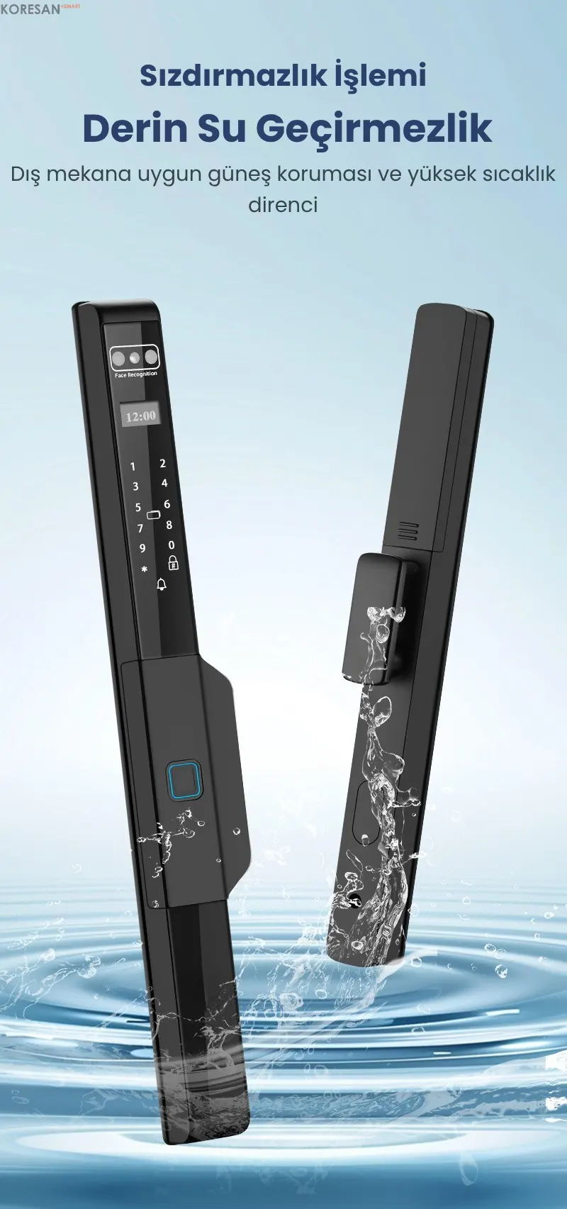 Ak2 Slim Tuya Akıllı Alüminyum Kapı Kilidi - Görsel 6