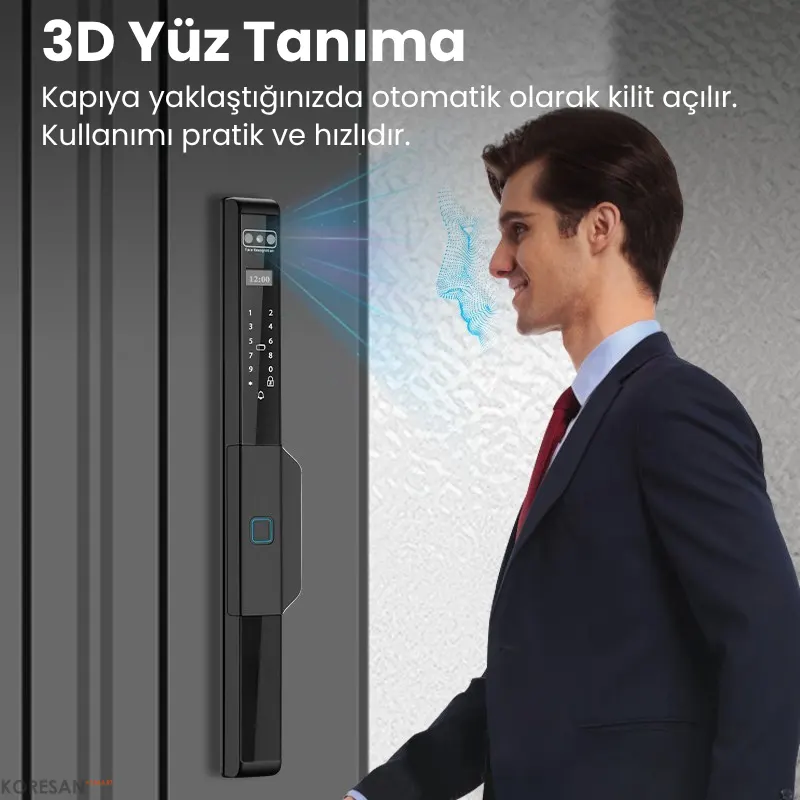 Ak2 Slim Tuya Akıllı Alüminyum Kapı Kilidi - Görsel 10