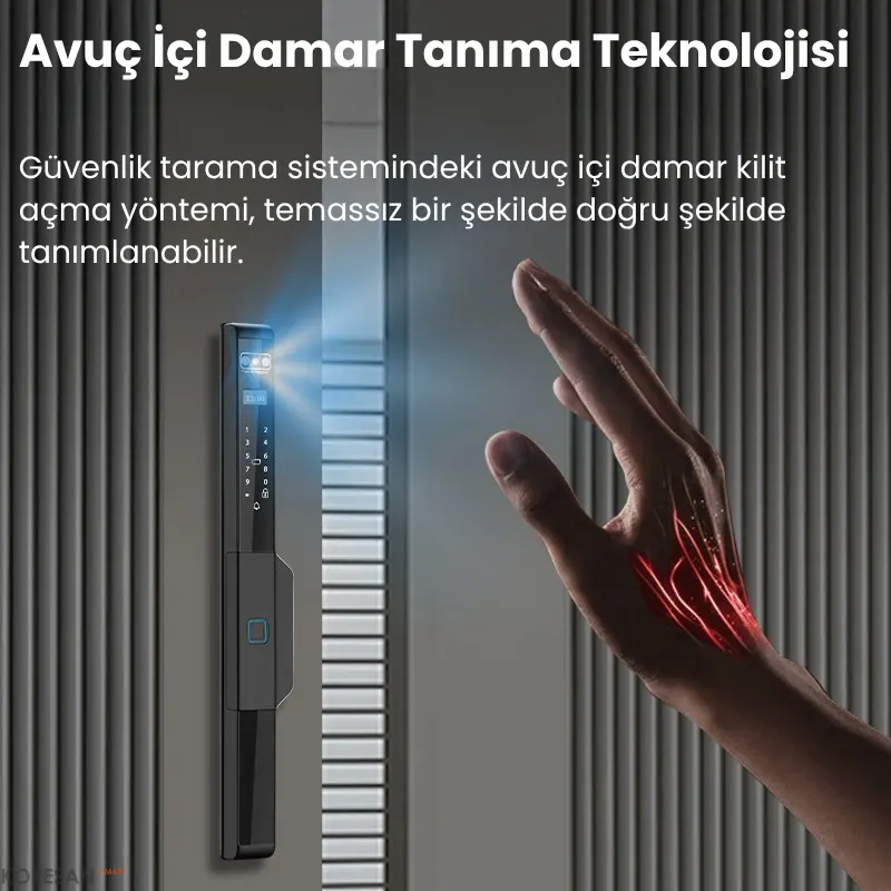 Ak2 Slim Tuya Akıllı Alüminyum Kapı Kilidi - Görsel 11