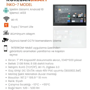 İNKO-7 Model Tuya Akıllı Kontrol Paneli
