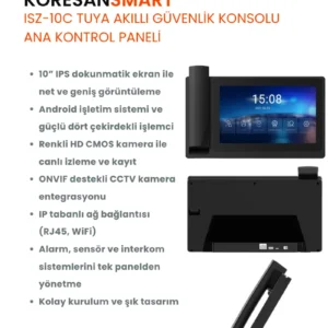 ISZ-10C TUYA Akıllı Güvenlik Konsolu – Ana Kontrol Paneli